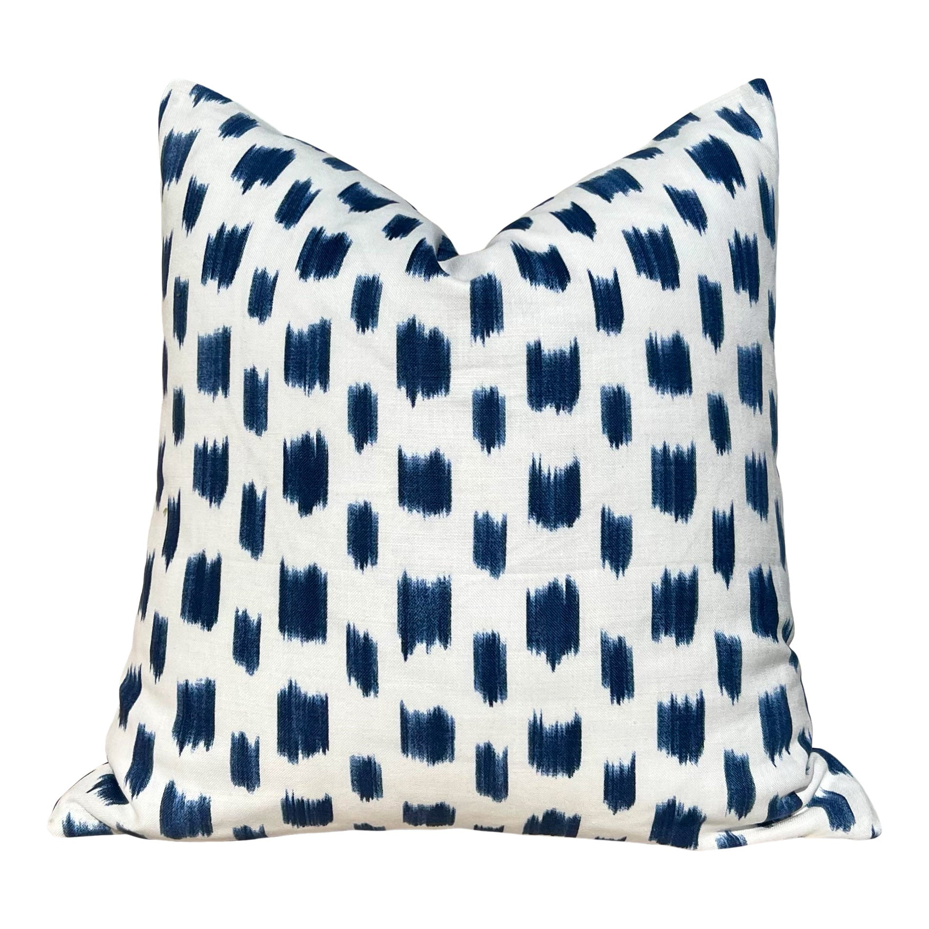 Schumacher Izmir Ikat Pillow - Blue, White