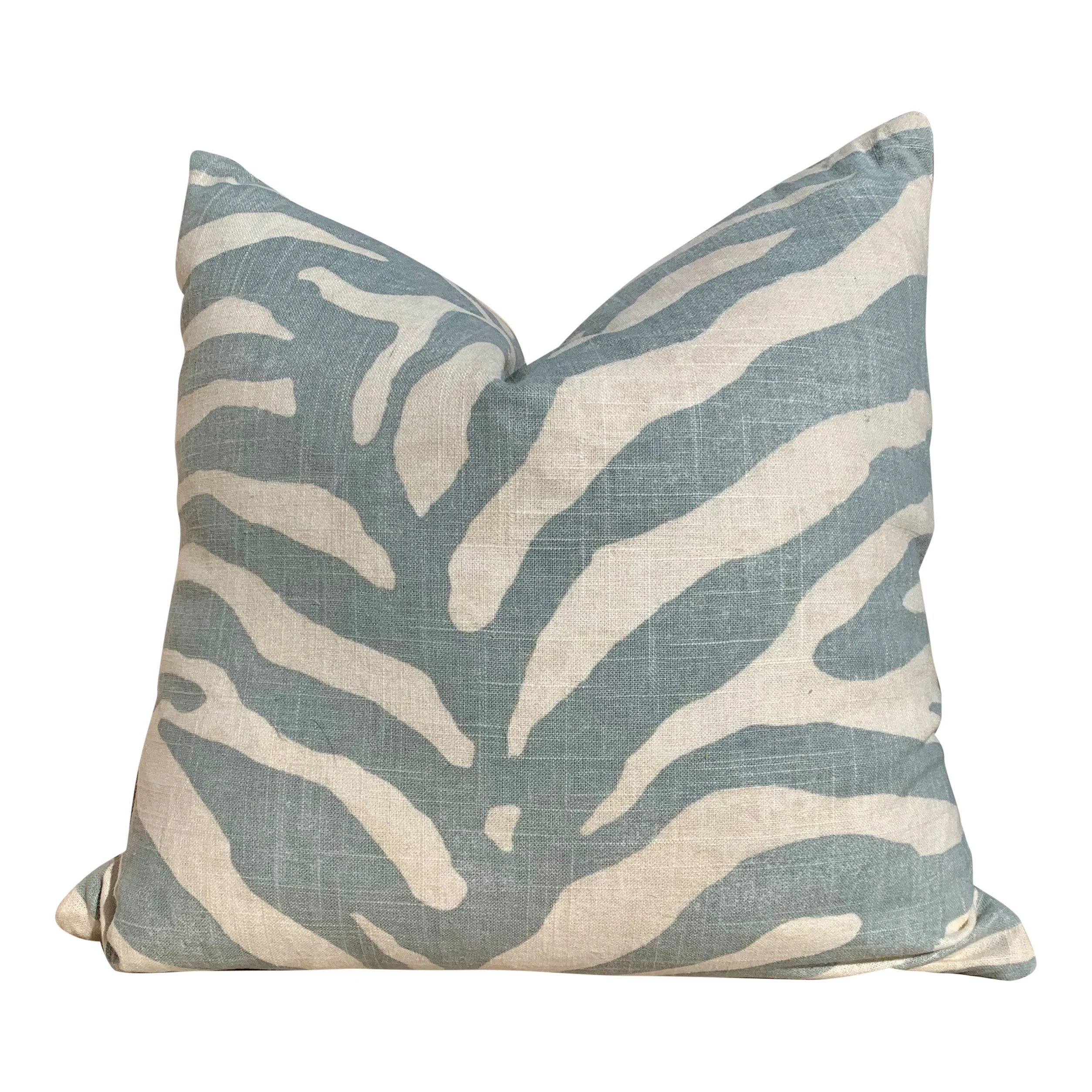 Sale!!! Set of 2 - 20"X20" and 1 12"X20" Ready To Ship Thiabut Serengeti Pillow Covers, Double Sided  -  Aqua Blue
