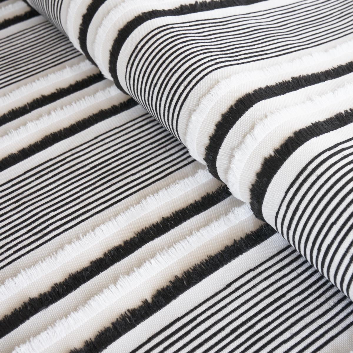 Schumacher Billy Indoor/Outdoor Decorative Pillow Black and White.