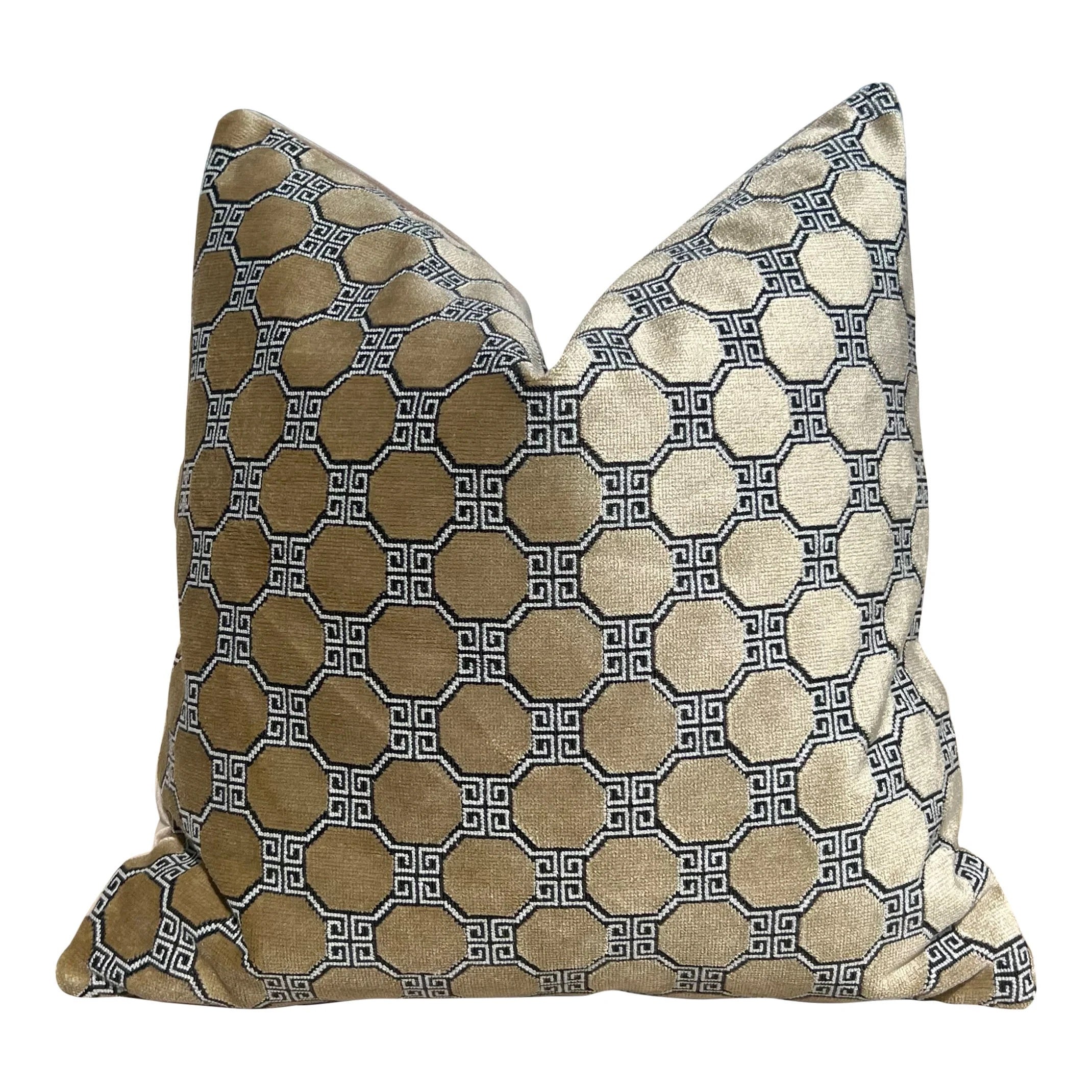 Sale!!!!! Ready to Ship Schumacher Octavia Pillow in Gold and Black 10"X20"