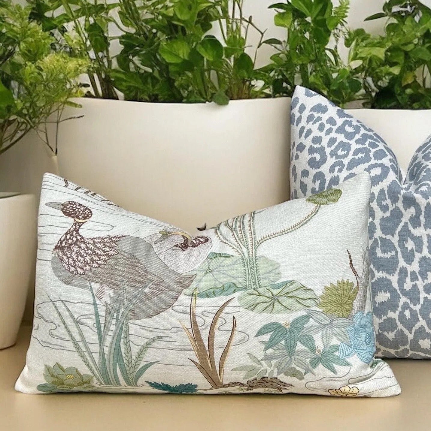 Sale!!!!!  Lee Jofa Luzon Pillow in Jade, Ready to Ship, Double Sided Covers