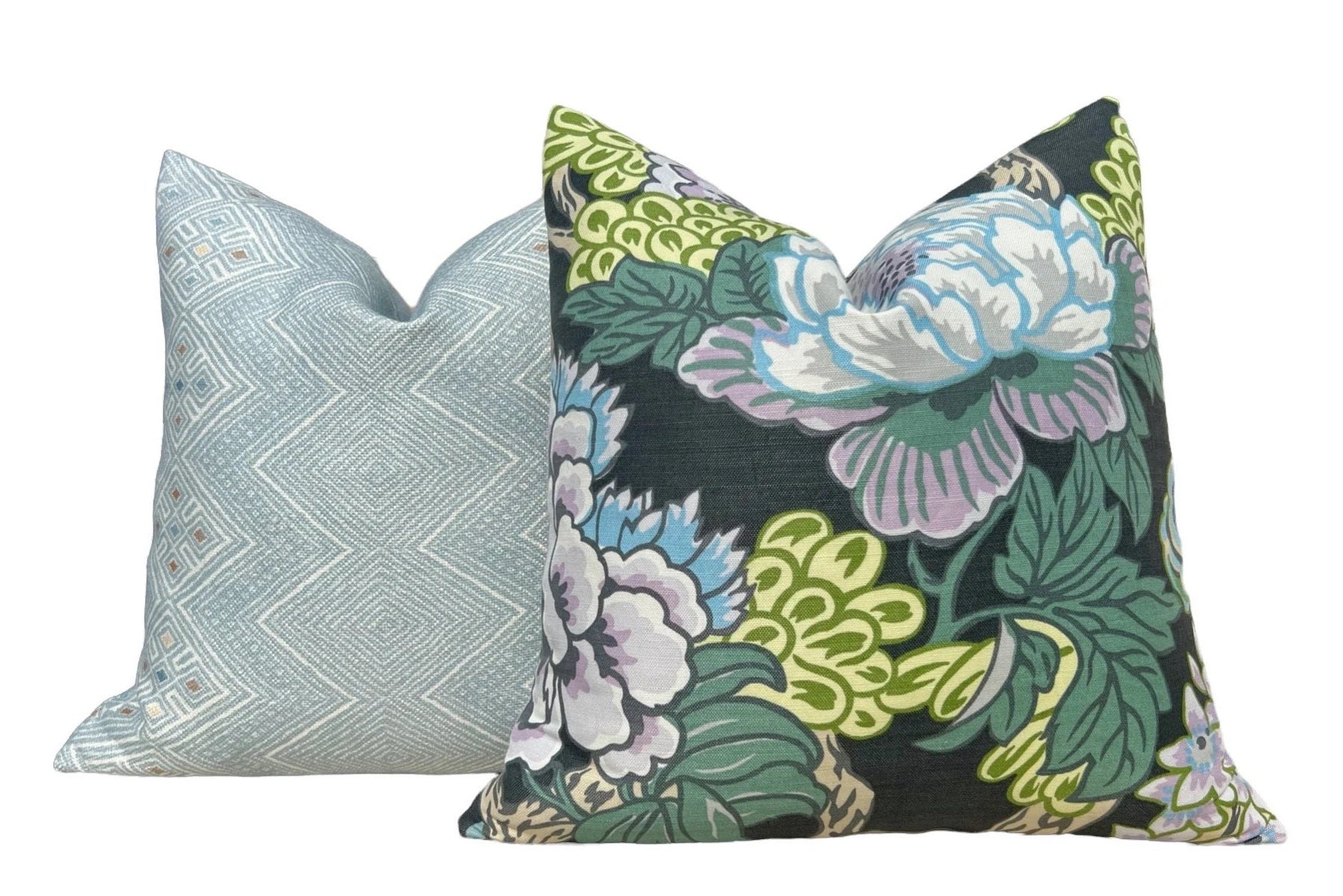 Thibaut Honshu Pillow - Green, Lilac