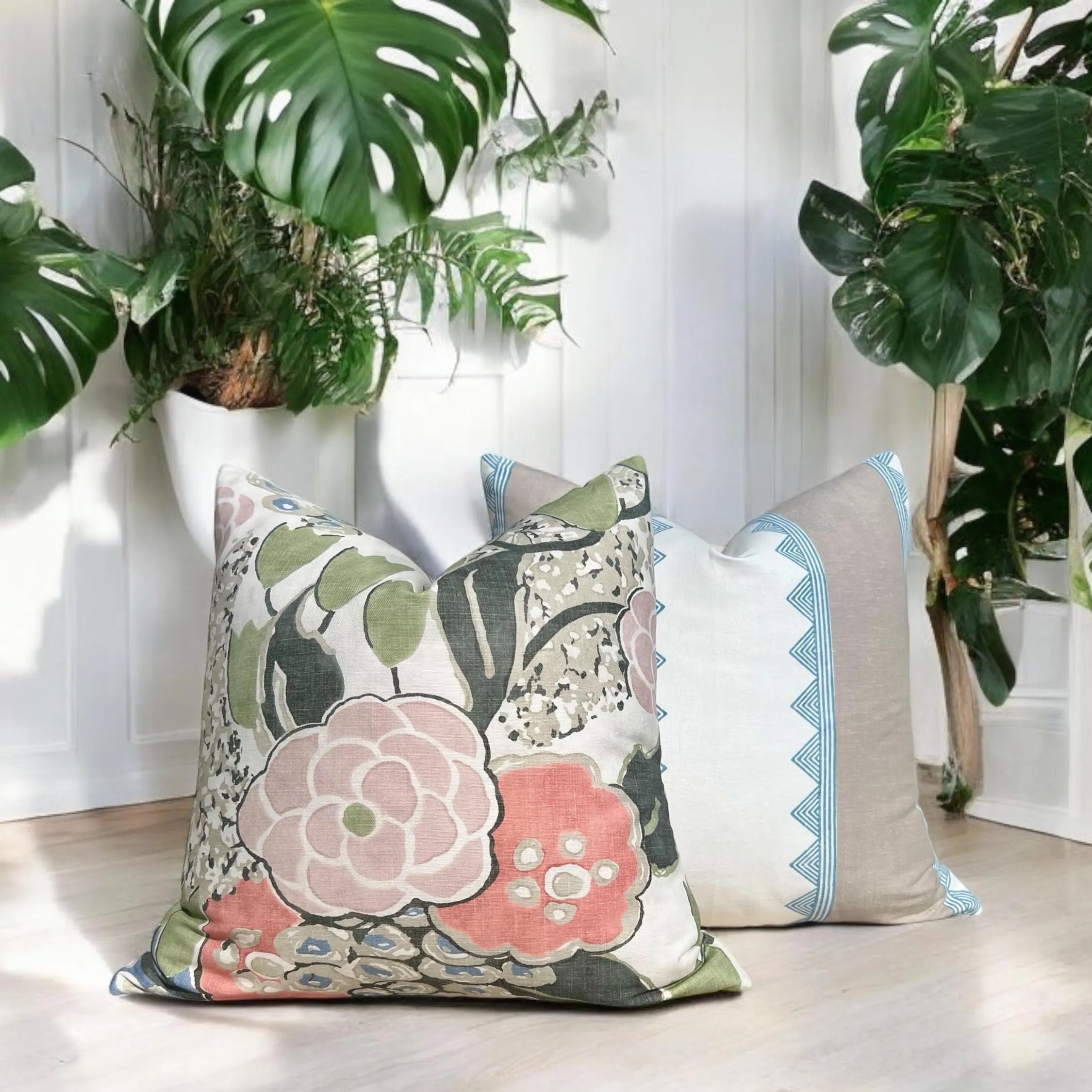 Sale!!!! Price is for 2 22"X22" Thibaut Kismet Striped Pillow Cover - French Blue