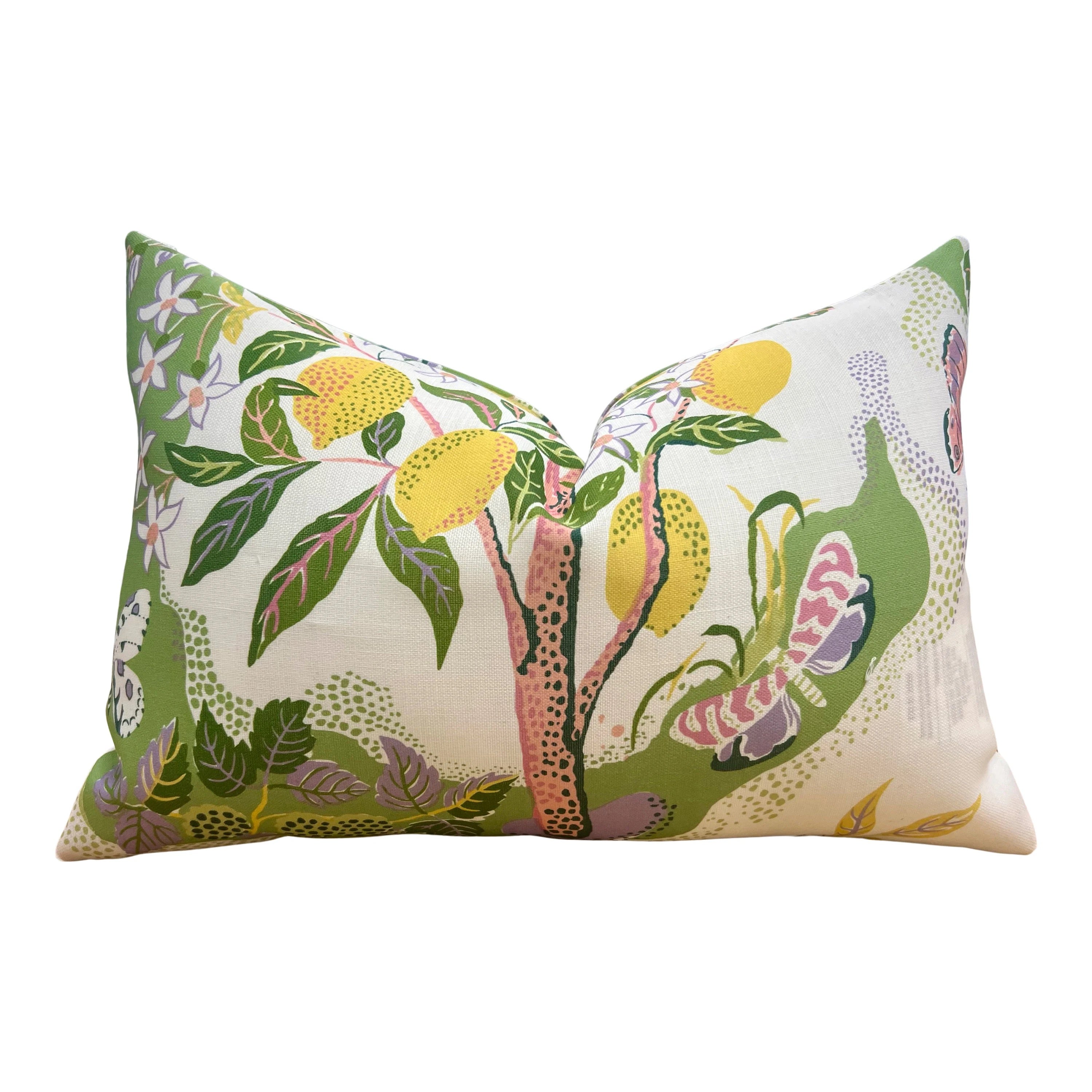 Sale!!!!! Price is for 2 - 12"X20" Ready to ship Schumacher Outdoor Citrus Garden Pillow Covers - Blush