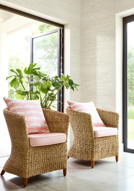 Thibaut Saraband Outdoor Decorative Pillow - Seashell Pink
