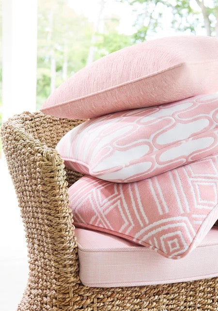 Thibaut Saraband Outdoor Decorative Pillow - Seashell Pink