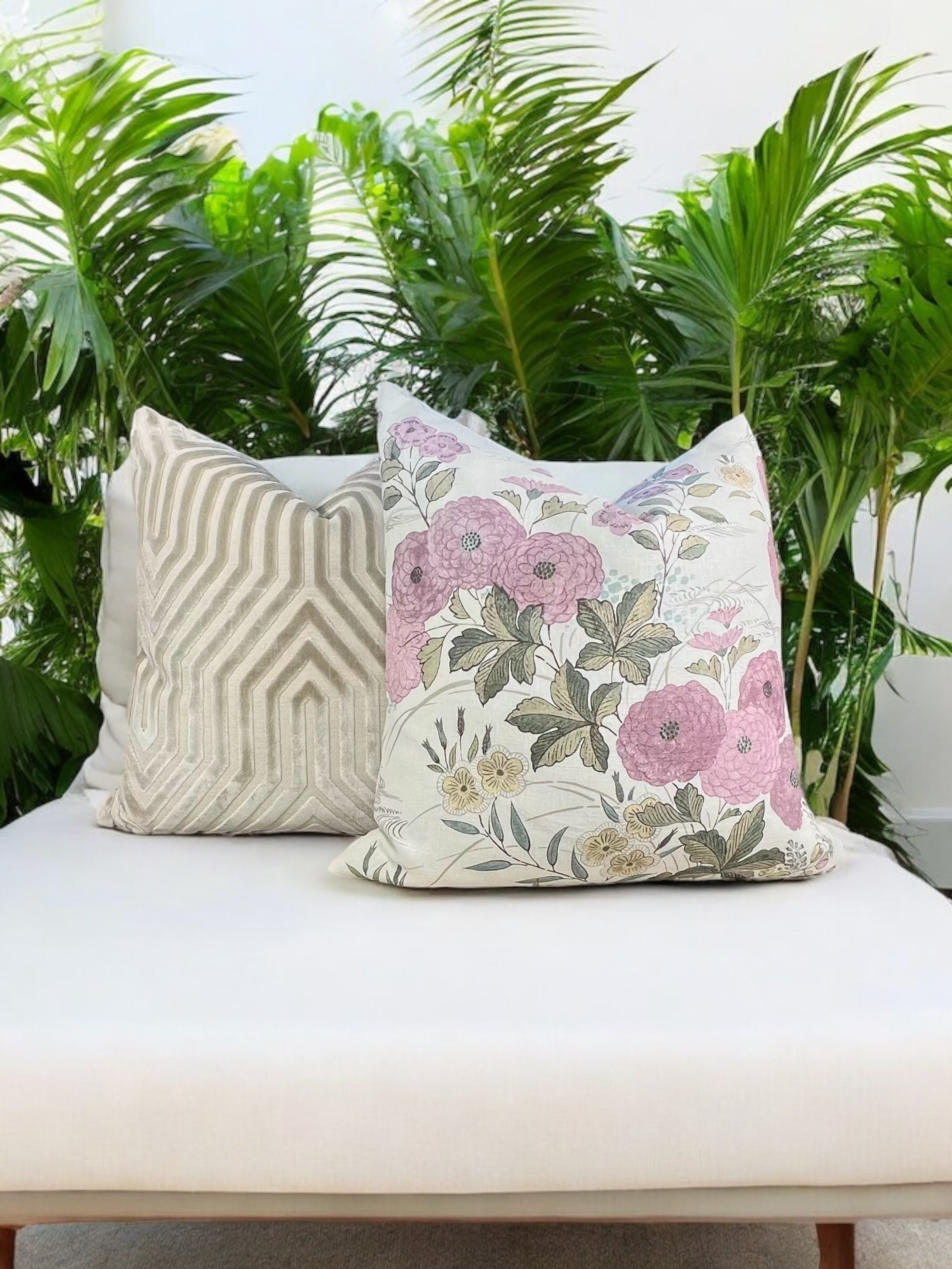 Designer Fiorella Pillow in Lavender