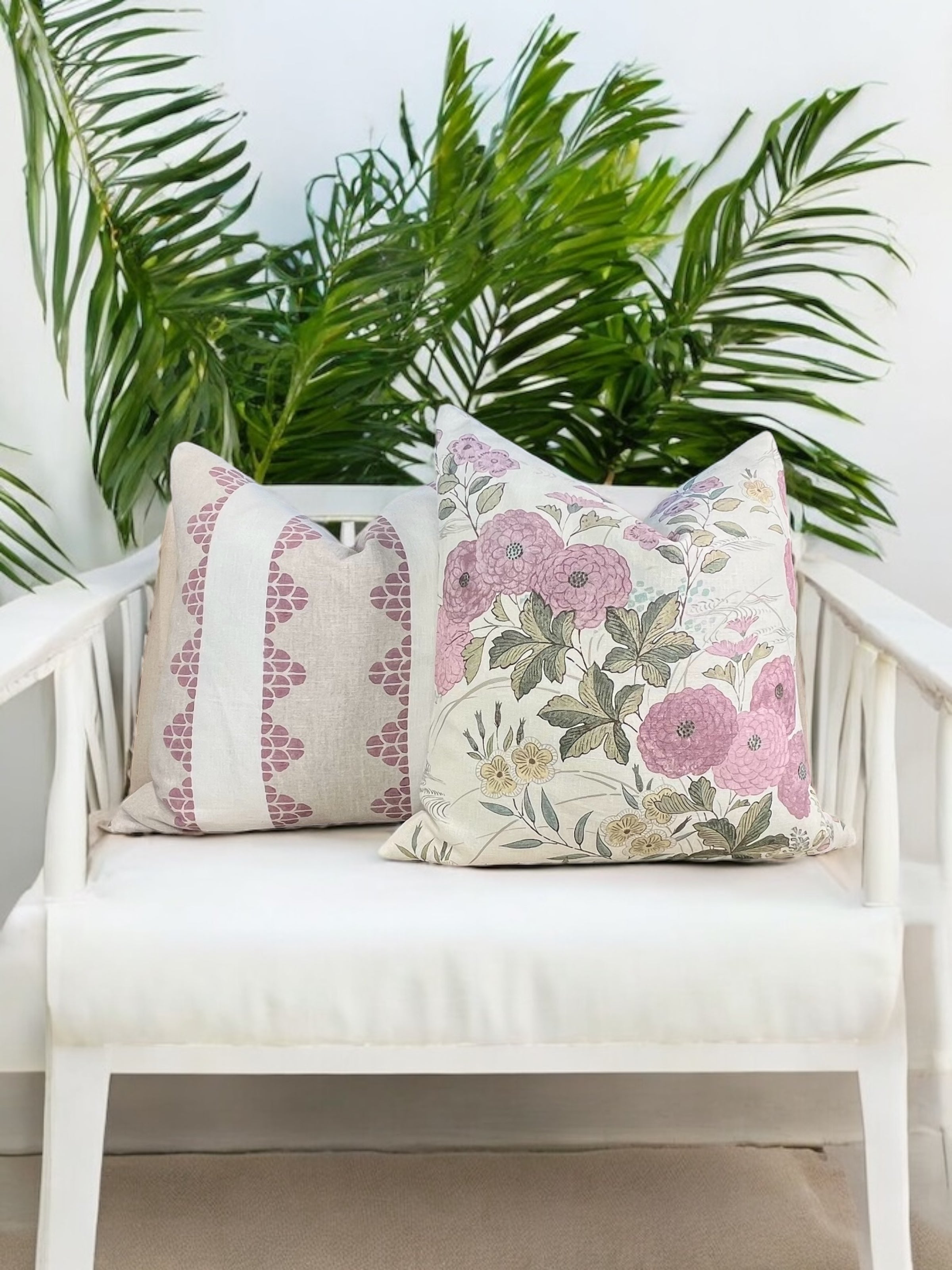 Designer Fiorella Pillow in Lavender
