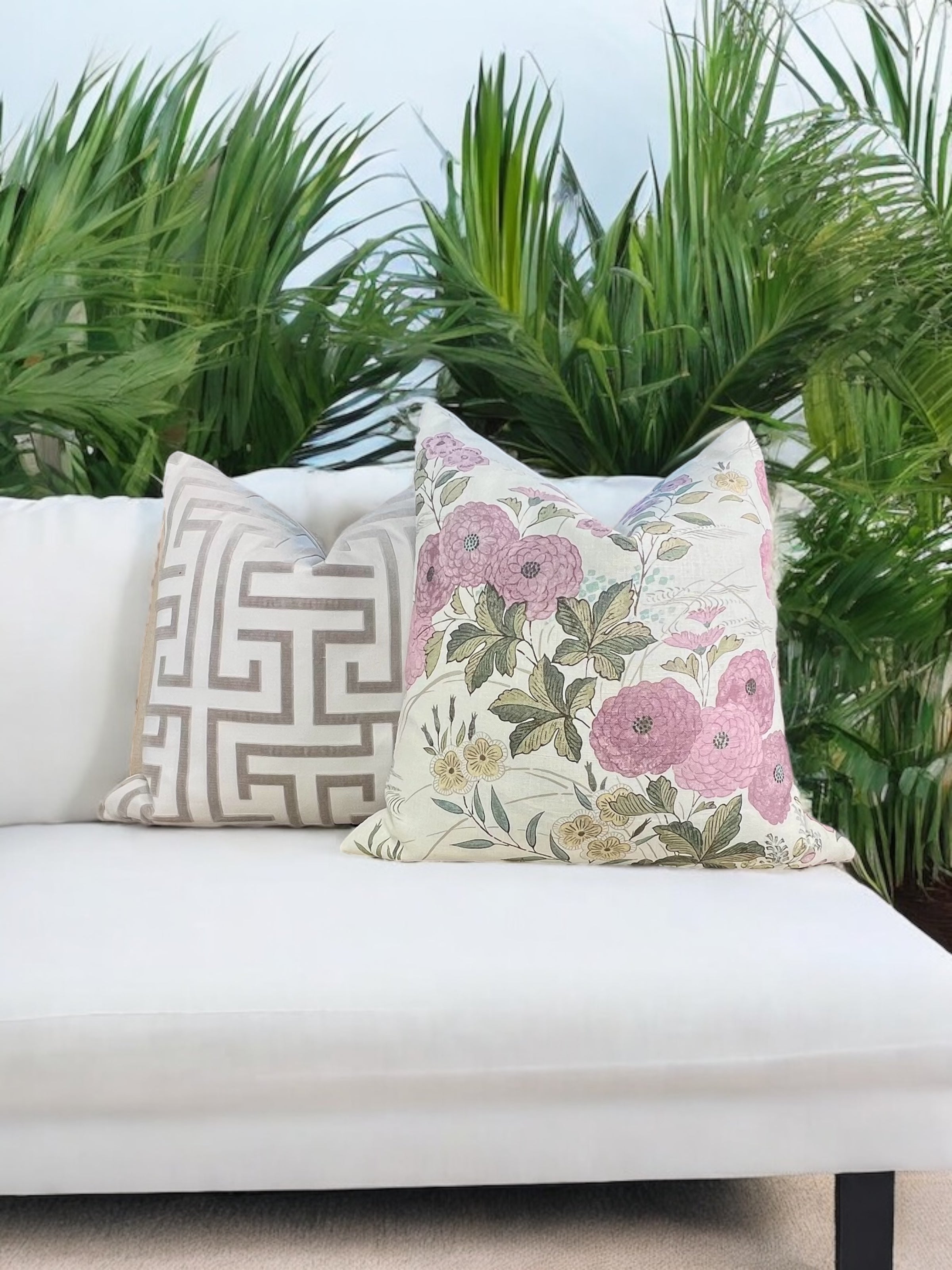 Designer Fiorella Pillow in Lavender