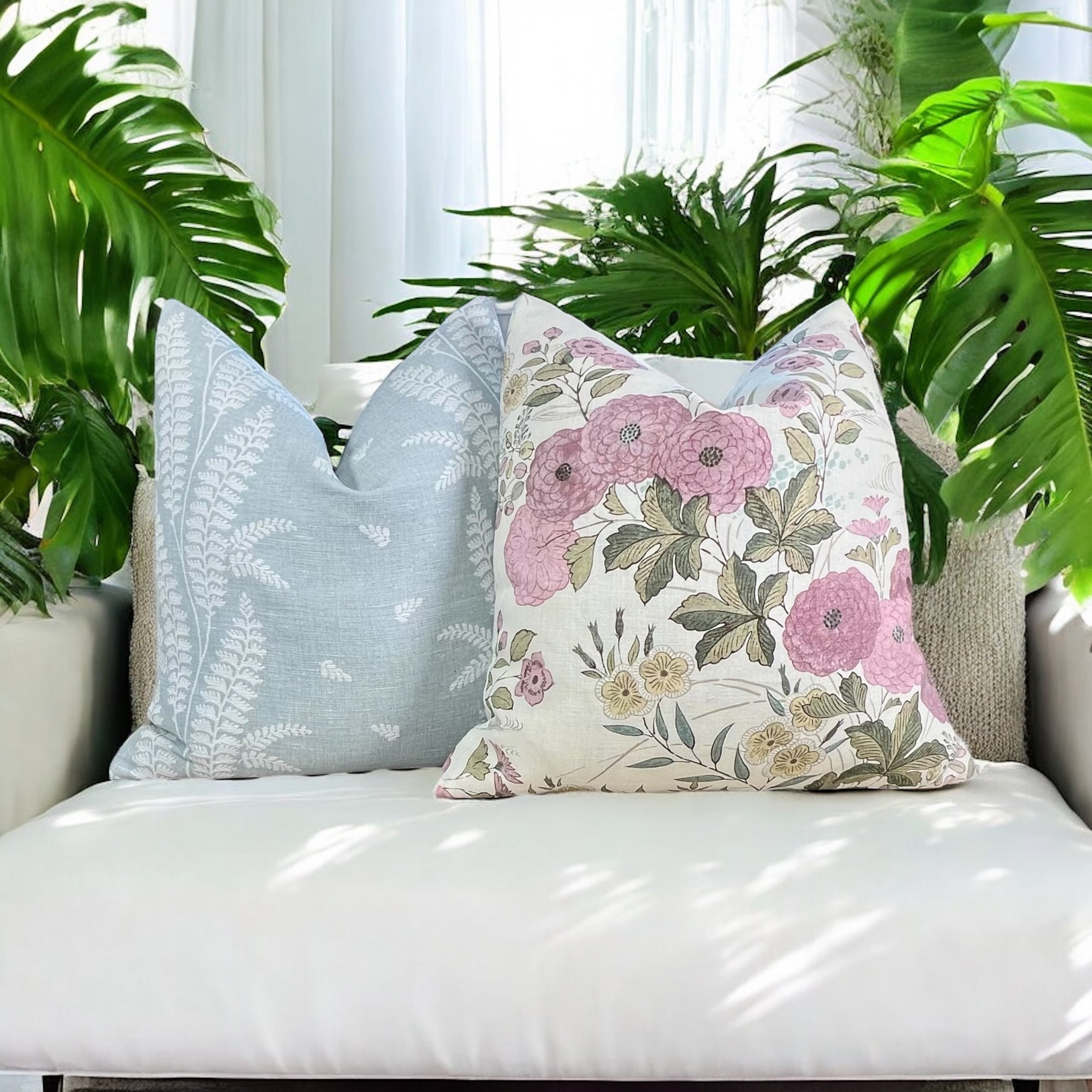 Designer Fiorella Pillow in Lavender