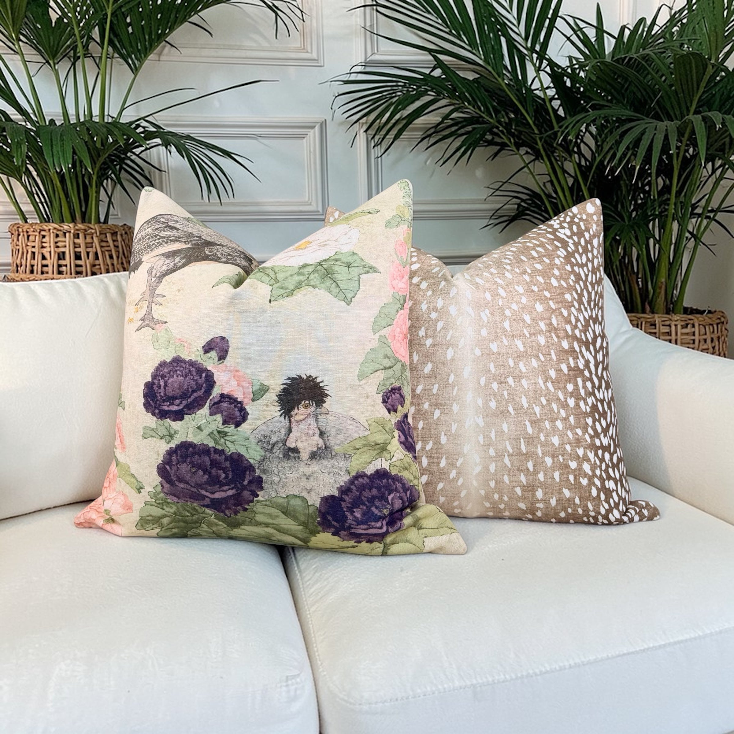 Designer Antelope Pillow - Bark