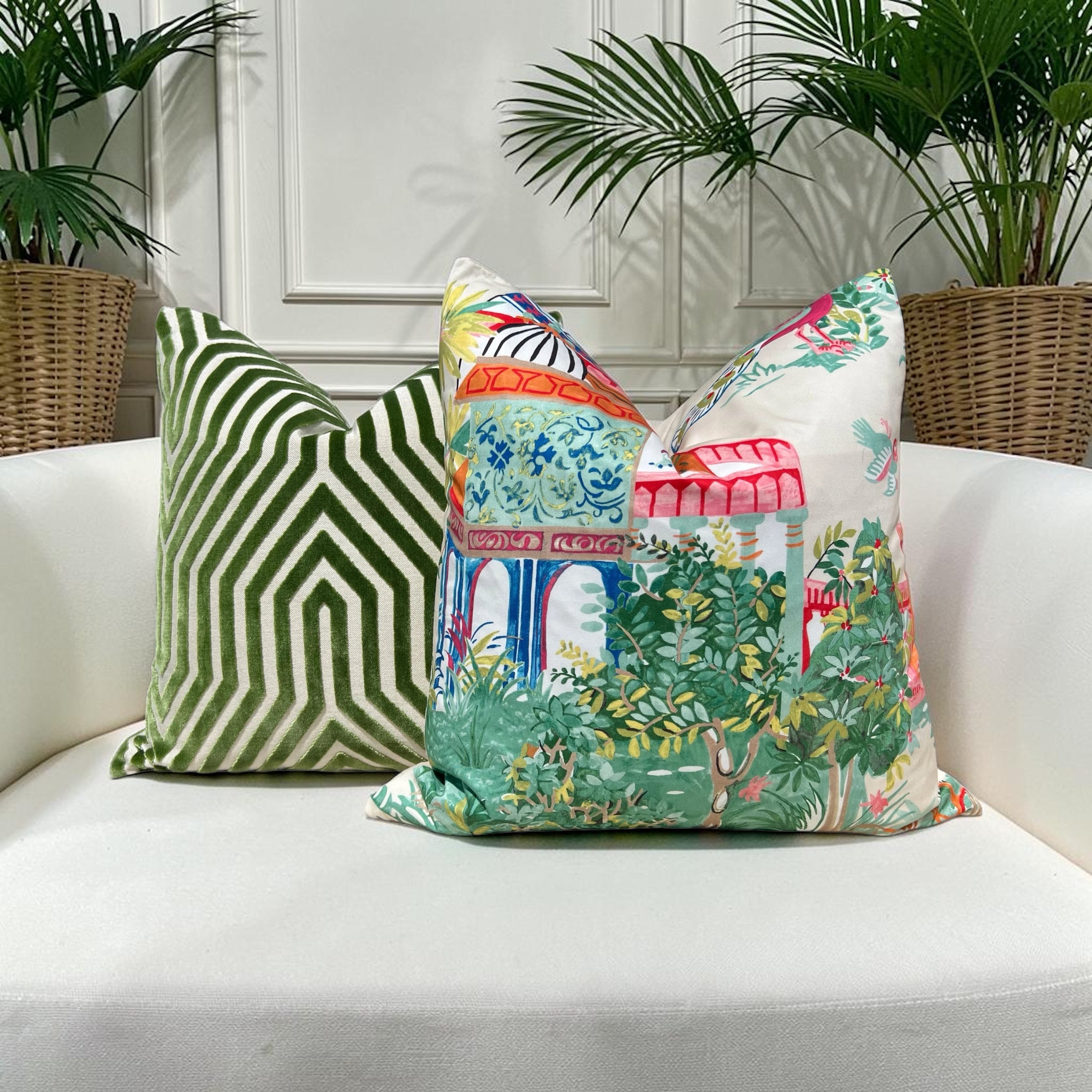 Thibuat Mystic Garden Pillow - Cream