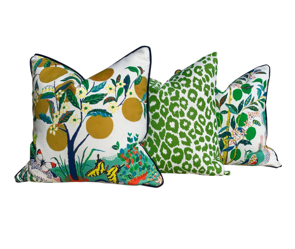 Sale!!!!! Price is for 2 - 14"X22" Ready to Ship, Schumacher Outdoor Iconic Leopard Pillow - Green