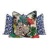 Schumacher Chiang Mai Dragon Floral Pillow in Alabaster.