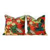 Chiang Mai Dragon LInen Pillow in Lacquer Lumbar Dragon Pillow. Schumacher Decorative Pillow.