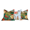 Chiang Mai Dragon LInen Pillow in Lacquer Lumbar Dragon Pillow. Schumacher Decorative Pillow.