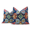 Thiabut Persian Carpet Pillow in Red and Navy.