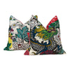 Schumacher Chiang Mai Dragon Floral Pillow in Alabaster.