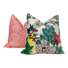Schumacher Chiang Mai Dragon Floral Pillow in Alabaster.