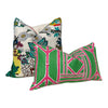 Schumacher Chiang Mai Dragon Floral Pillow in Alabaster.