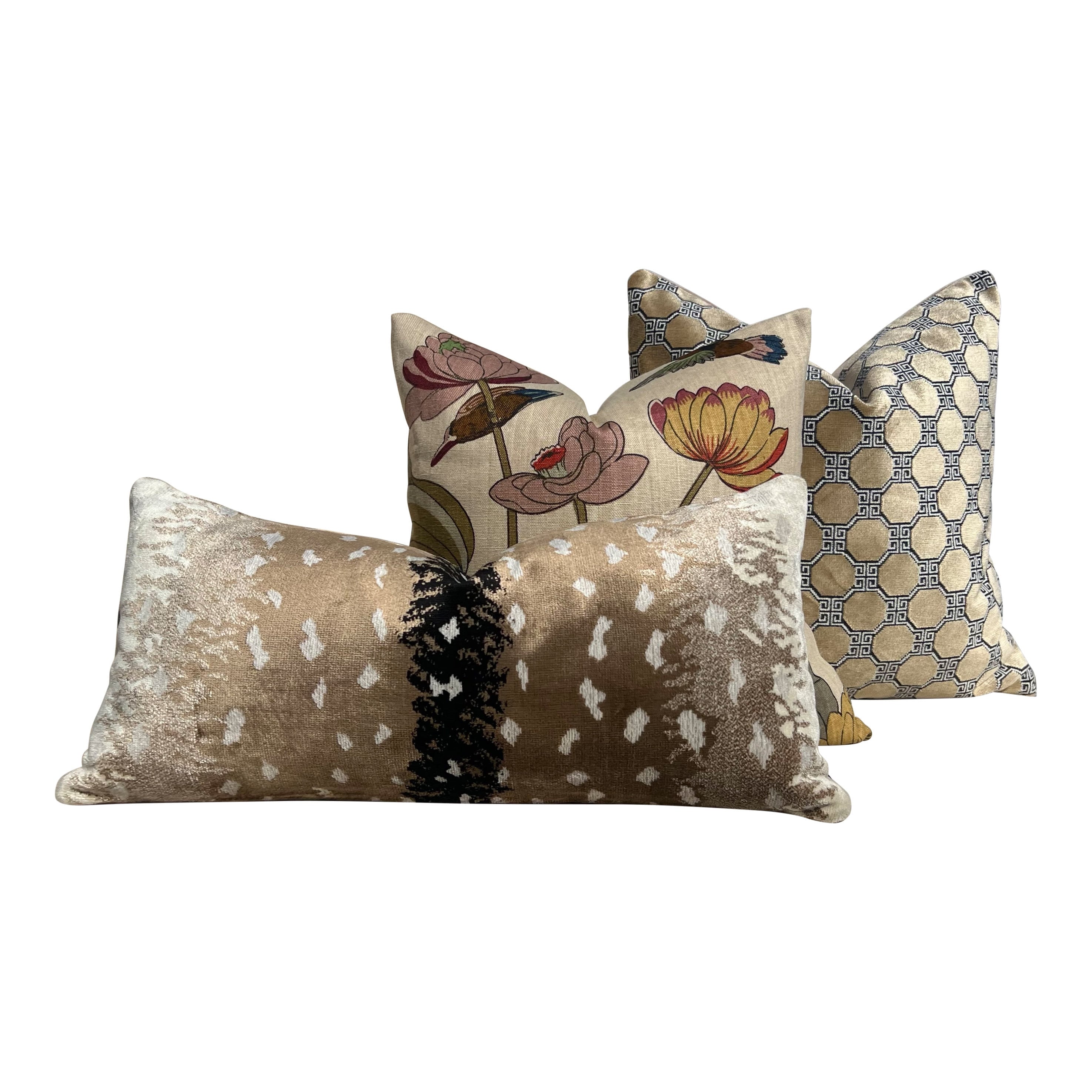 Schumacher Octavia Velvet Pillow in Gold. Designer Velvet Luxury Pillow, Accent Geometric Cushion Covers, High End Contemporary Pillows,