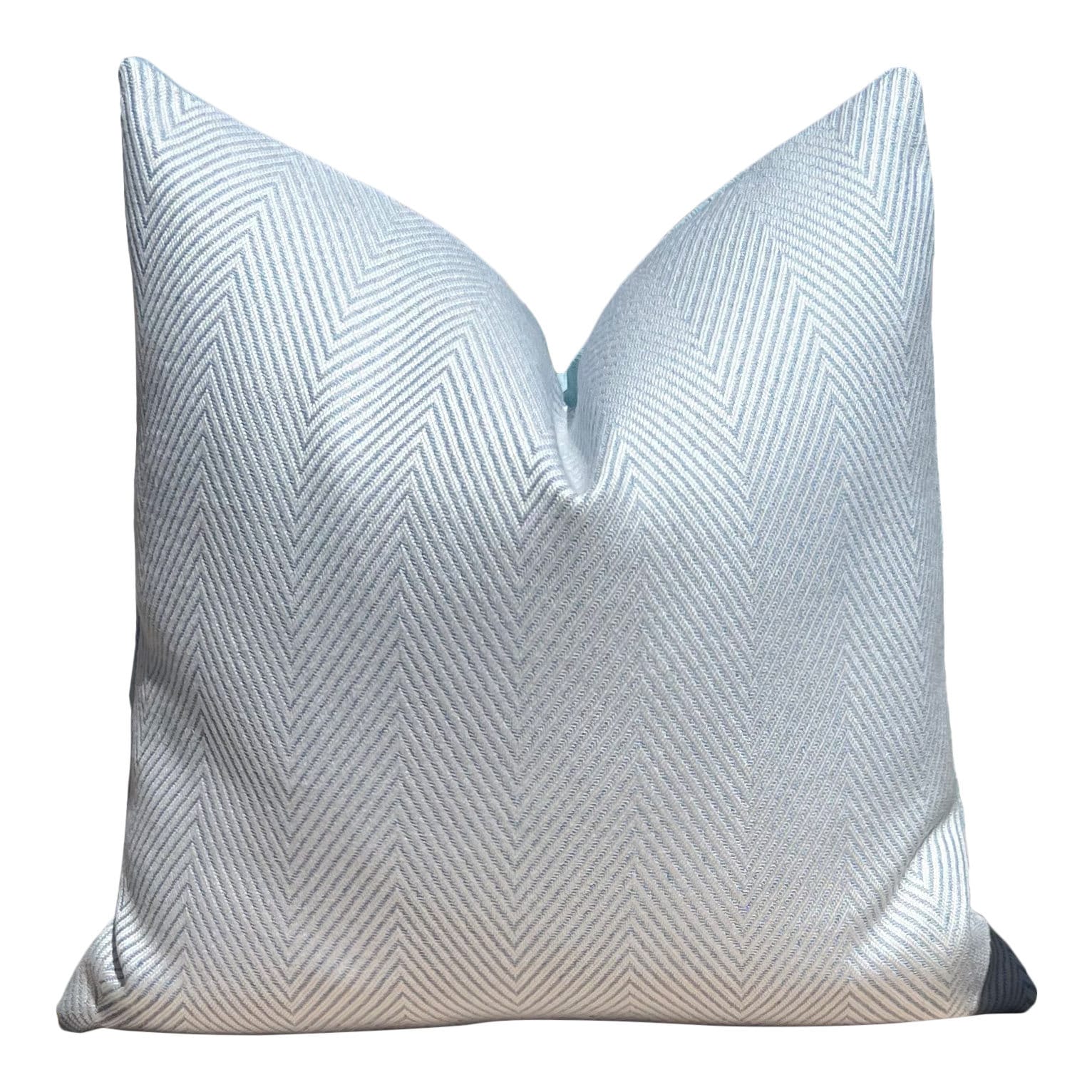 Old World Weavers Cortez Point Outdoor Pillow Sky Blue. Performance Pillow Cover, Accent ZigZag Light Blue Pillows, Geometric Outdoor Pillow