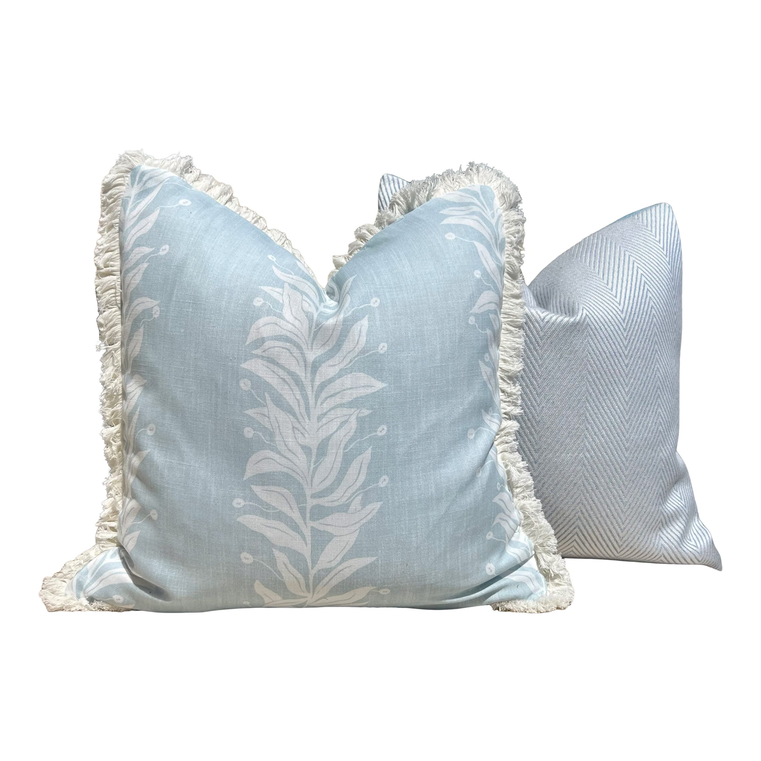 Old World Weavers Cortez Point Outdoor Pillow Sky Blue. Performance Pillow Cover, Accent ZigZag Light Blue Pillows, Geometric Outdoor Pillow