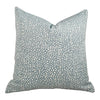 Thibaut Fawn Indoor Outdoor Pillow in Sky Blue. Outdoor Designer Pillow, Outdoor Light Blue Cushion Cover, Lumbar Animal Print Pillow Covers