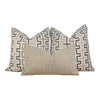 Thibaut Indoor/Outdoor Zipper Pillow in Beige Tones. Sunbrella Outdoor Woven Pillow Cover, Beige, Tan Brown Weather Resistant Cushions