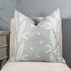 Thibaut Ensbury Fern Woven Pillow in Soft Blue. Light Blue Fern Pillow Cover, Decorative Pastel Pillows,