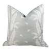 Thibaut Ensbury Fern Woven Pillow in Soft Blue. Light Blue Fern Pillow Cover, Decorative Pastel Pillows,