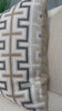 Load and play video in Gallery viewer, Thibaut Indoor/Outdoor Zipper Pillow in Beige Tones. Sunbrella Outdoor Woven Pillow Cover, Beige, Tan Brown Weather Resistant Cushions
