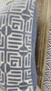 Load and play video in Gallery viewer, Thibaut Labyrinth Velvet Pillow in Blue. High End Pillows, Designer Raised Velvet Pillows, Geometric Velvet Pillows in Light Blue, Euro Sham