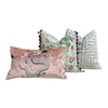 Schumacher Bixi Decorative Velvet Pillow in Rose Quartz.