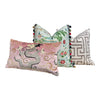 Schumacher Bixi Decorative Velvet Pillow in Rose Quartz.