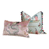 Schumacher Bixi Decorative Velvet Pillow in Rose Quartz.