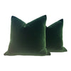 Load image into Gallery viewer, Velvet Pillow in Green. Decorative Velvet pillow, Lumbar Velvet Pillow, Solid Velvet pillow, Accent throw Cushion, Designer Pillow Cover.