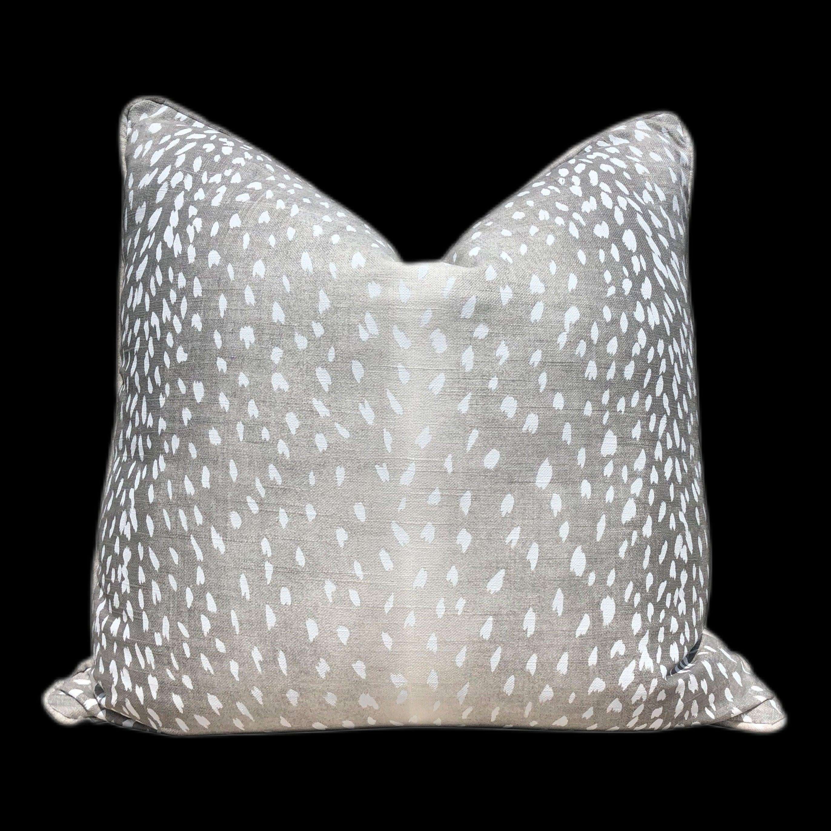 Beige Antelope Pillow. Long Lumbar Pillow // Animal Skin Pillow // Spotted Pillow Cover // Designer Pillow // Euro Sham 26x26