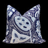 Load image into Gallery viewer, Thibaut Cochin Linen Pillow in Navy. Blue Linen Pillow. Designer pillows, accent cushion cover, decorative pillow, high end pillow