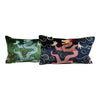 Load image into Gallery viewer, Schumacher Bixi Velvet Lumbar Pillow in Emerald Green. Dragon Velvet Pillow designer pillow cover high end cushion cover chinoiserie pillow
