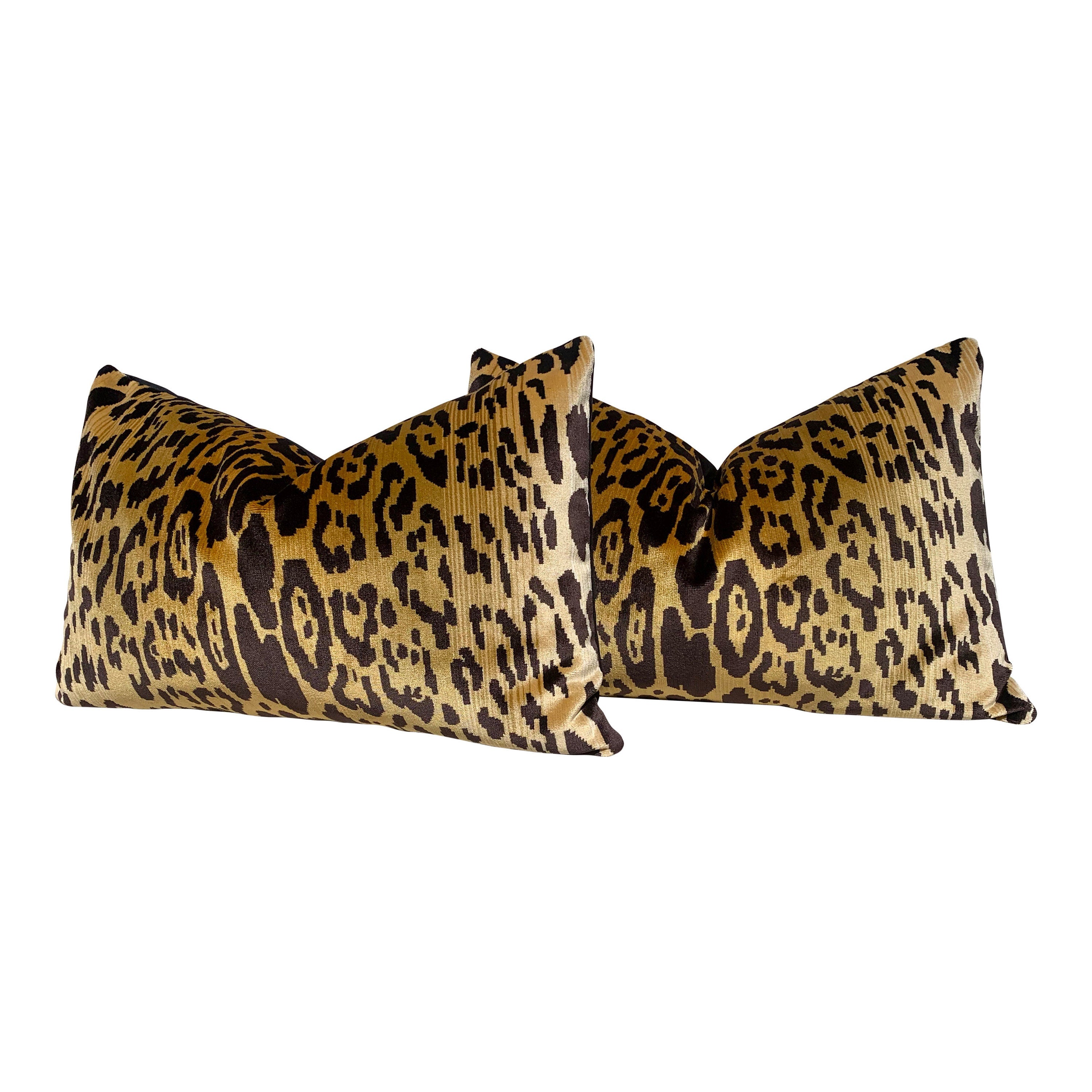 Scalamandre Leopardo Silk Velvet Pillow. Lumbar Velvet Pillow, Animal Skin Pillow, Cheetah Velvet Pillow, Gold Velvet Pillow, Luxury Gift