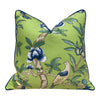Thibaut Giselle Pillow In Lime Green. Green Lumbar Pillow // Bird Print Pillow 20x20  // Euro Sham 26x26