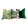 Thibaut Giselle Pillow In Lime Green. Green Lumbar Pillow // Bird Print Pillow 20x20  // Euro Sham 26x26