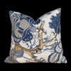 Load image into Gallery viewer, Thibaut Kalamkari Navy Pillow. Blue Lumbar Pillow // Pillow Cover 20x20 18x18 24X24 //  Floral Euro Sham