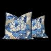 Load image into Gallery viewer, Thibaut Honshu Pillow Blue, White, Beige. Chinoiserie  Pillow. Lumbar Pillow.Designer pillows, accent cushion cover, decorative green pillow