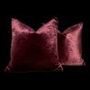 Load image into Gallery viewer, Antique Velvet Pillow In Plum. Lumbar Velvet pillow in Plum.