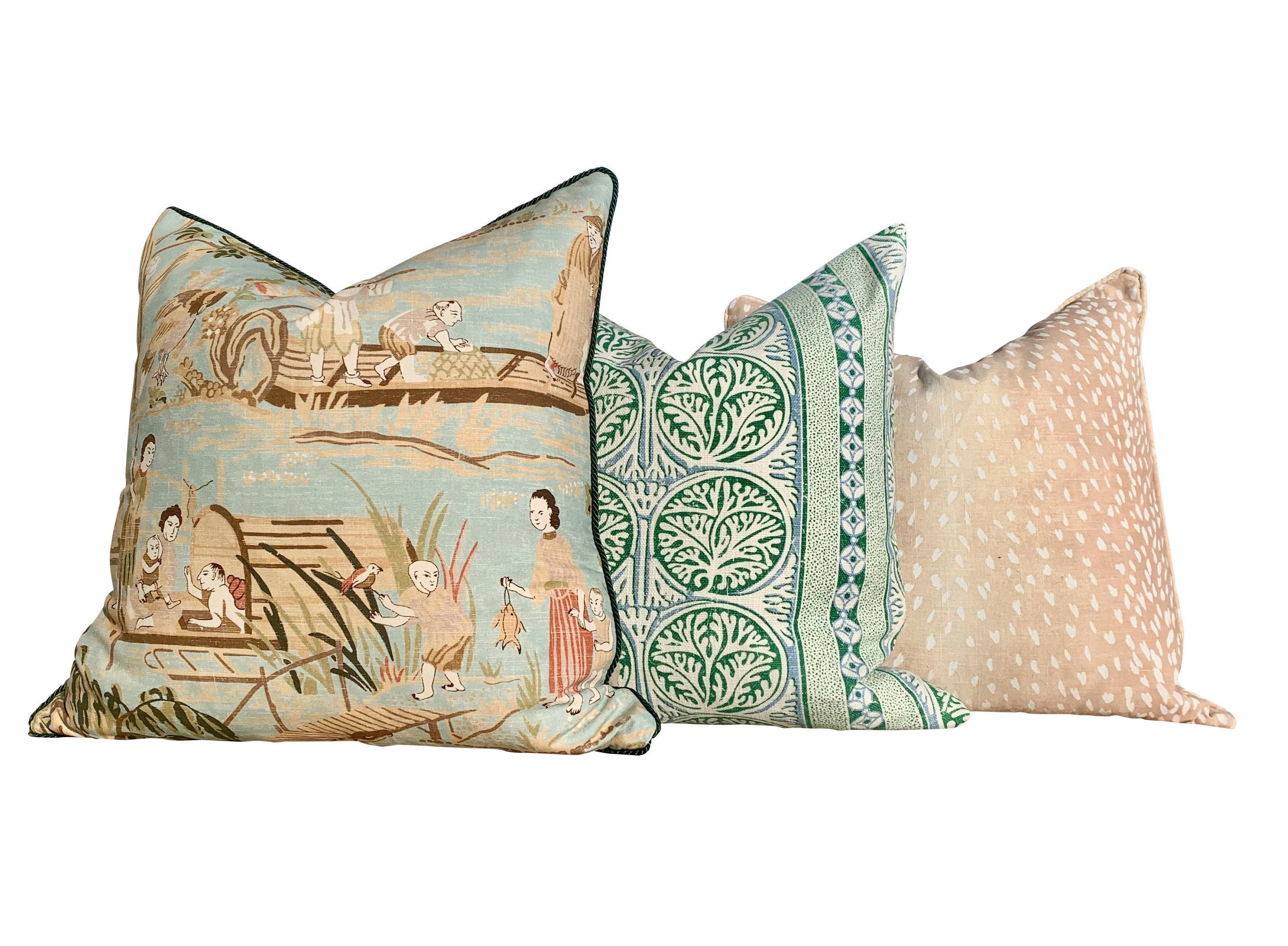 Antelope Pillow In Blush and Cream. Long Lumbar Pillow // Animal Skin Blush Pillow // Euro Sham Pillow 26x26 // Spotted Pillow Cover