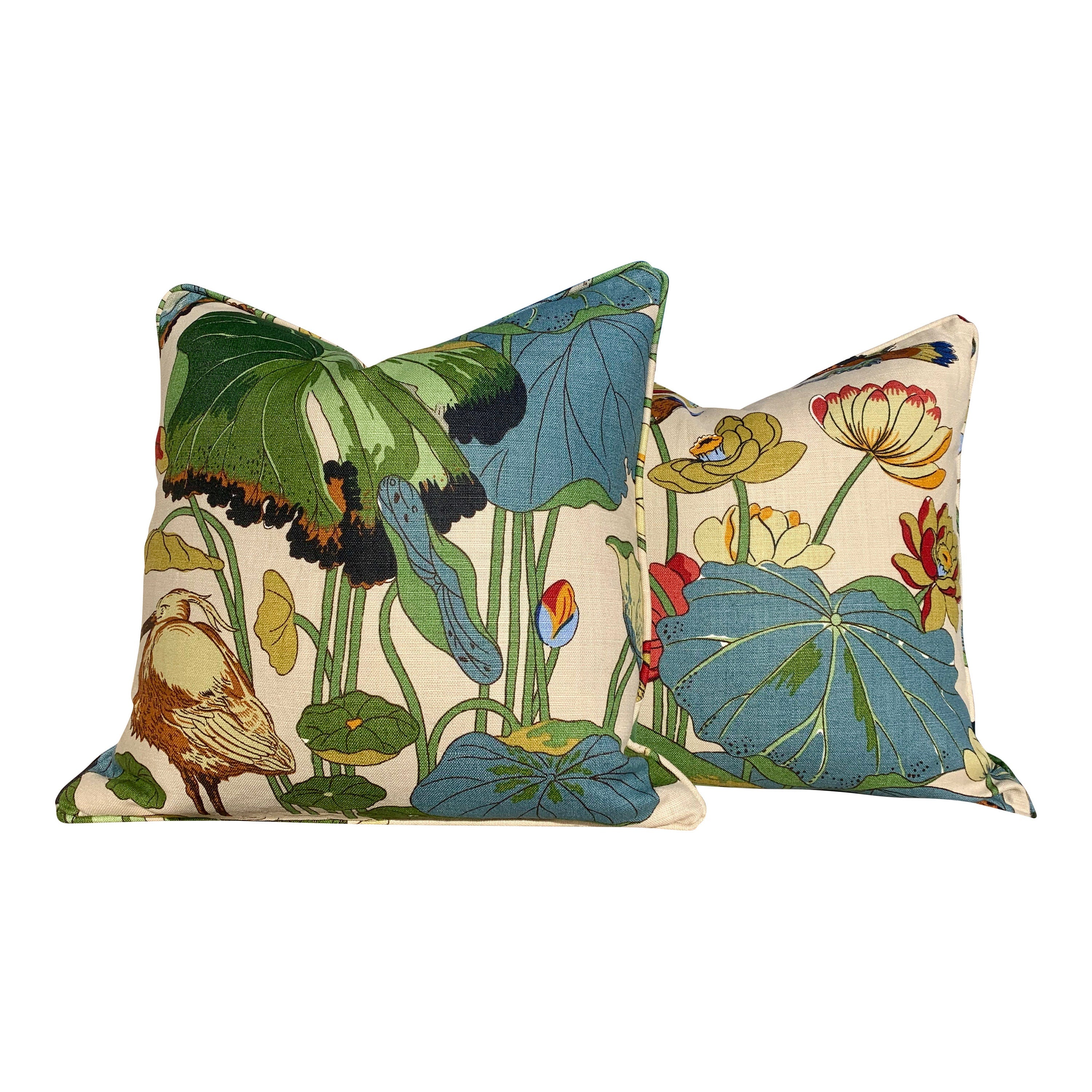 Back Ordered till End of June!!!!!!!  GP & J Baker Nympheus Linen Pillow. Lumbar Floral Pillow //  Chinoiserie Pillow //