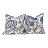 Load image into Gallery viewer, Thibaut Kalamkari Navy Pillow. Blue Lumbar Pillow // Pillow Cover 20x20 18x18 24X24 //  Floral Euro Sham