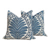 Load image into Gallery viewer, Thibaut Palampore Pillow in Blue and White. Lumbar Decorative Bird Pillow. Designer Pillows, accent cushion, decorative pillow cover